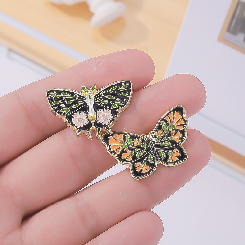 Bros Pin Desain Kartun Bunga Butterfly Untuk Aksesoris Pakaian