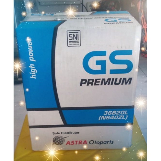 Aki Gs Astra Premium Ns40ZL /aki mobil Suzuki ertiga bensin