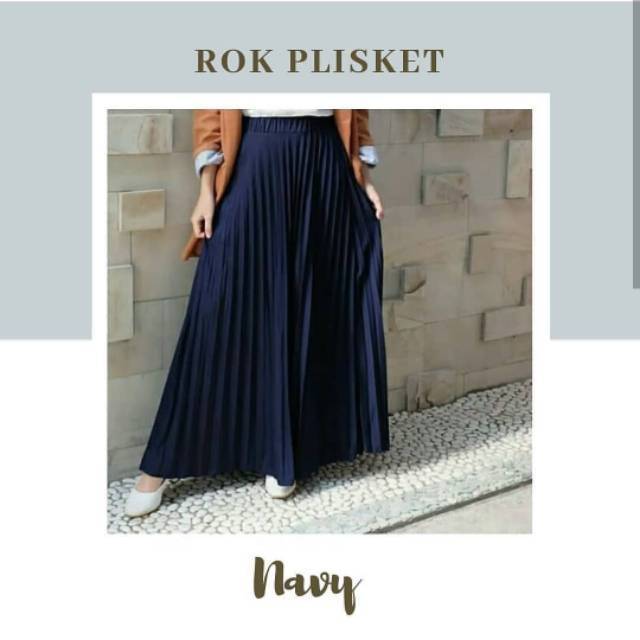 ROK PLISKET PREMIUM - rok panjang pleated halus