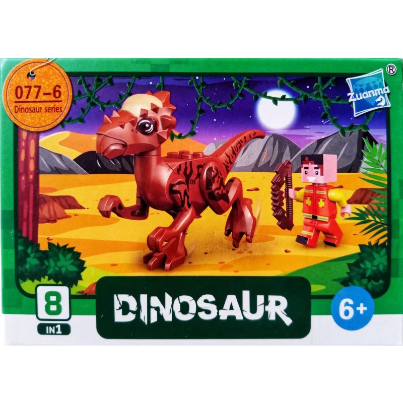 mainan anak lego mine craft world minicraft SATU PAKET ISI 3 KARAKTER FIGURE LQS 62101 mini craft minifigure block mini figure bricks dunia kotak square marvel naruto ninjago justice league avengers robot rangers dinosaurus tentara army soldier-Minecraft Dino 077-6