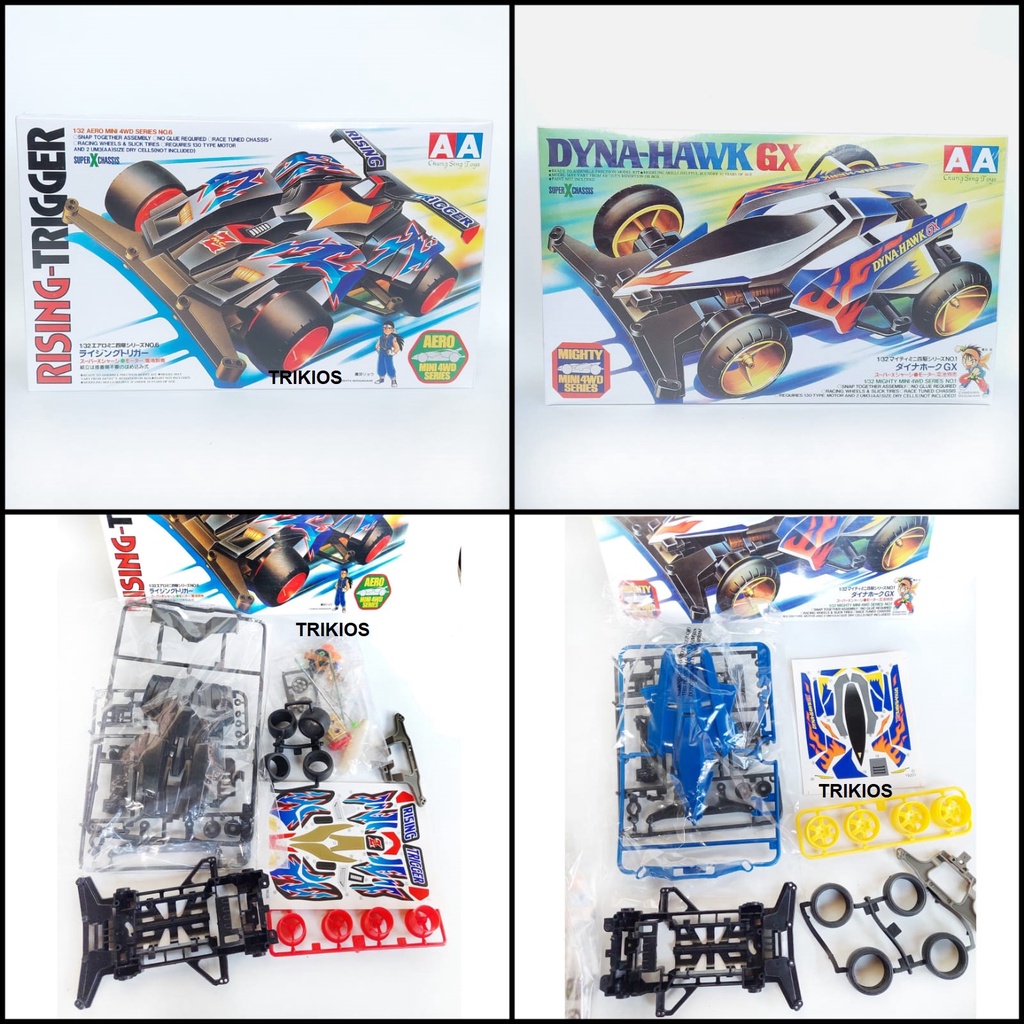 HARGA OBRAL NO GARANSI Rep. Tamiya Mini 4wd Merk AA Seri Aero Mini 4wd Lets And Go Max