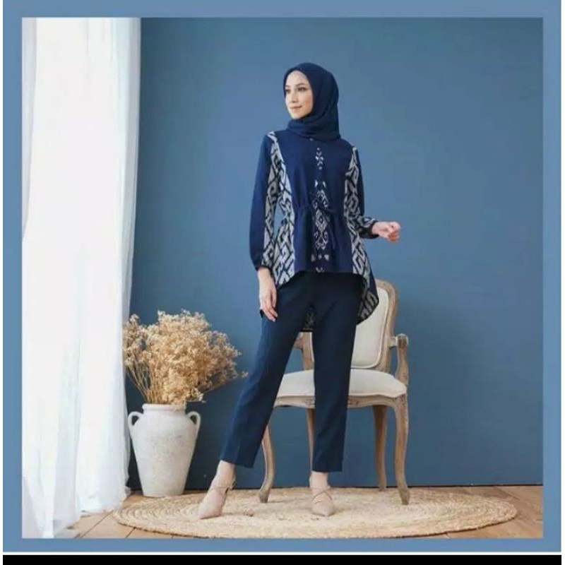 BLOUSE TENUN/BAJU TENUN ETNIK MOTIF SUMBA LOMBOK NTT TORAJA FLORES DAYAK TENUN JEPARA