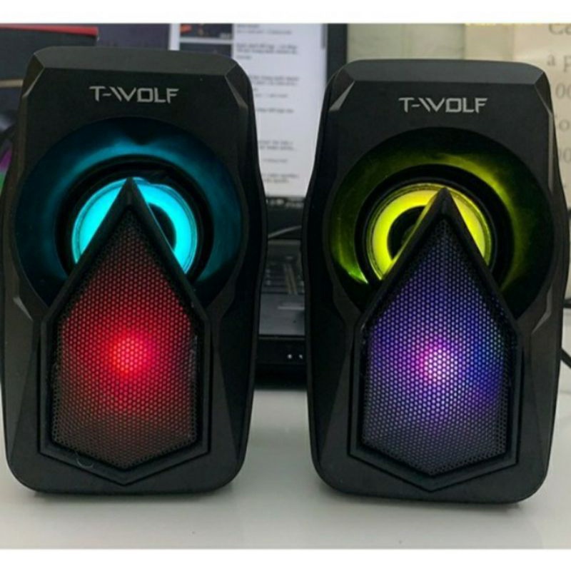 SKU-1285 SPEAKER GAMING TWOLF S11 RGB SUARA BAGUS  T WOLF SPEAKER LED