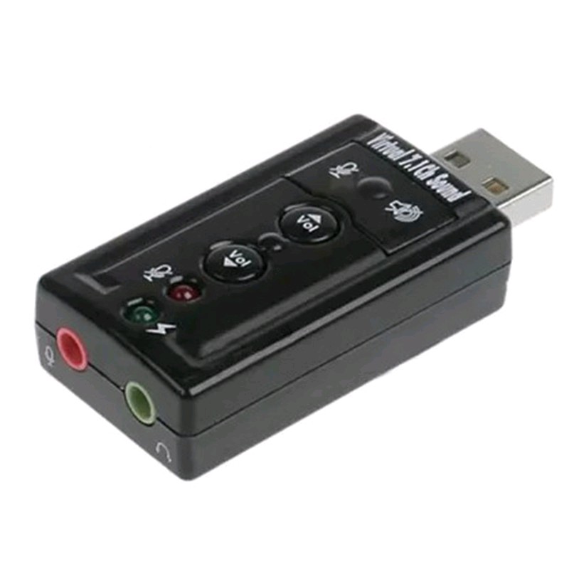 E_   Sound Card Adapter USB 7.1 Channel External Soundcard Audio