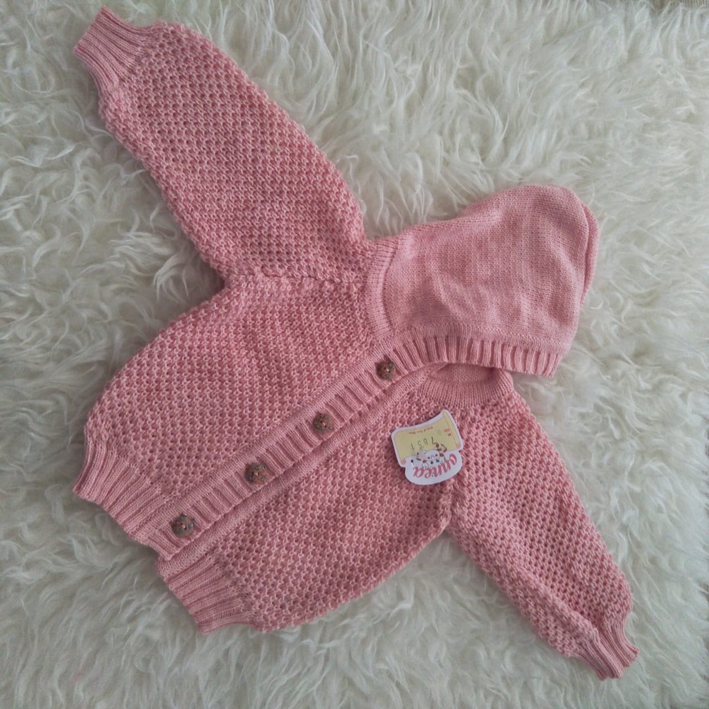 Jaket Bayi Rajut Onnea Warna Topi Laki Perempuan-30