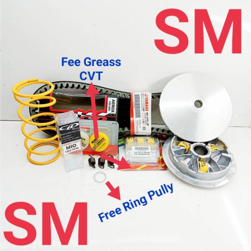 PAKET CVT PAKET KIRIAN NMAX 155 RUMAH ROLLER KAWAHARA AEROX NMAX PER CVT&GANDA CLD RACING.