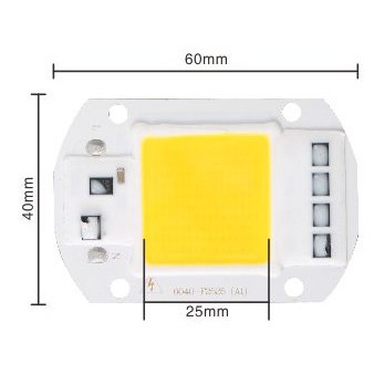 Chip Lampu COB LED Floodlight Sorot 220V 50W Warm White 50 Watt