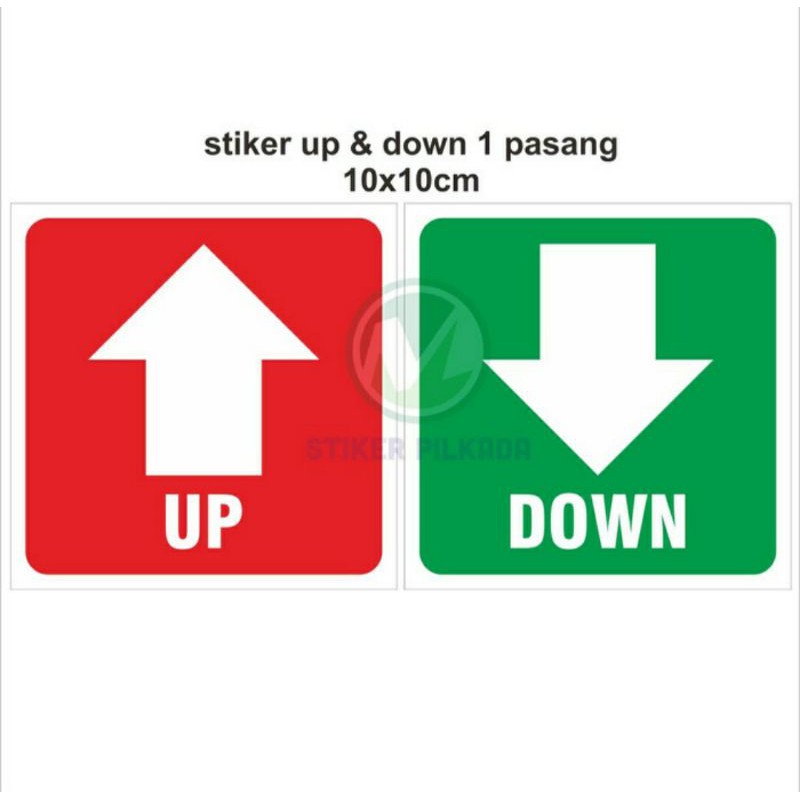 

STIKER VINYL UP & DOWN 1 PASANG 10x10CM