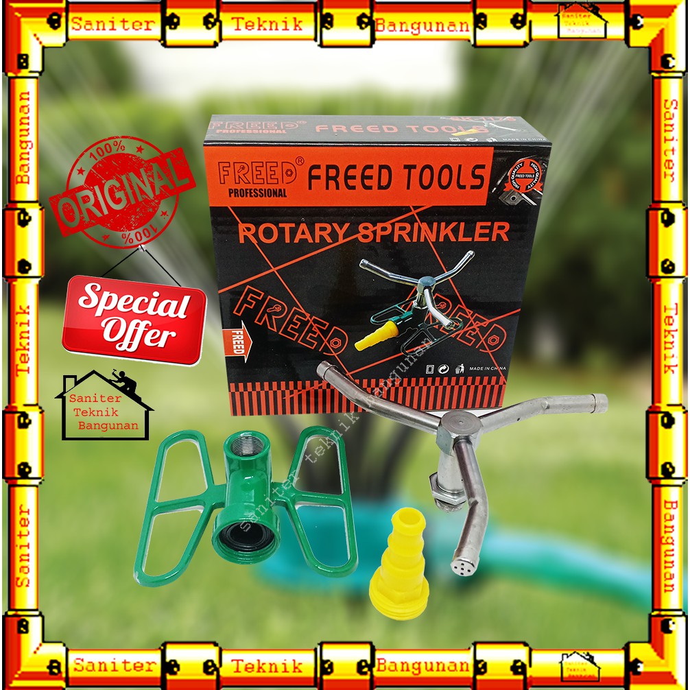 Semprotan Air Putar Taman Kebun Rotary Sprinkler FREED