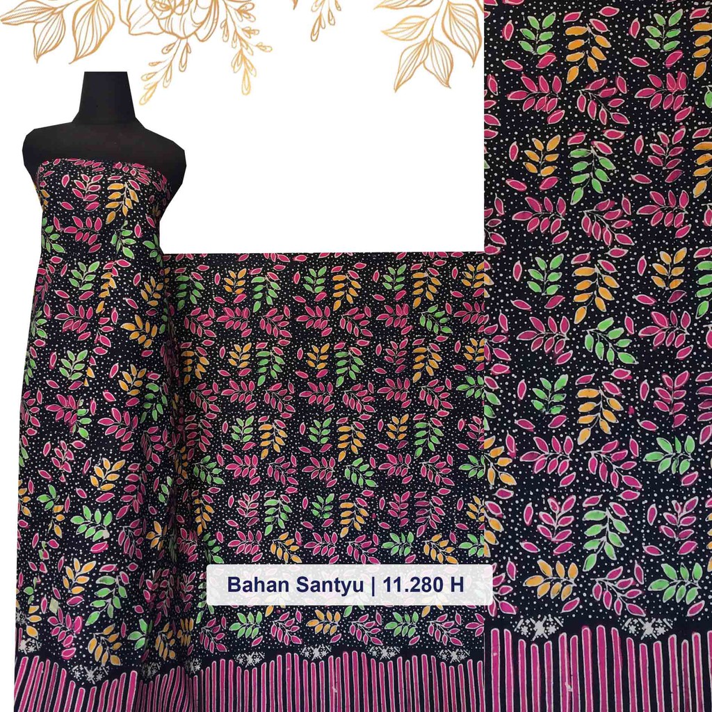 Batik Seragam Corak Daun Kelor Pink Shopee Indonesia