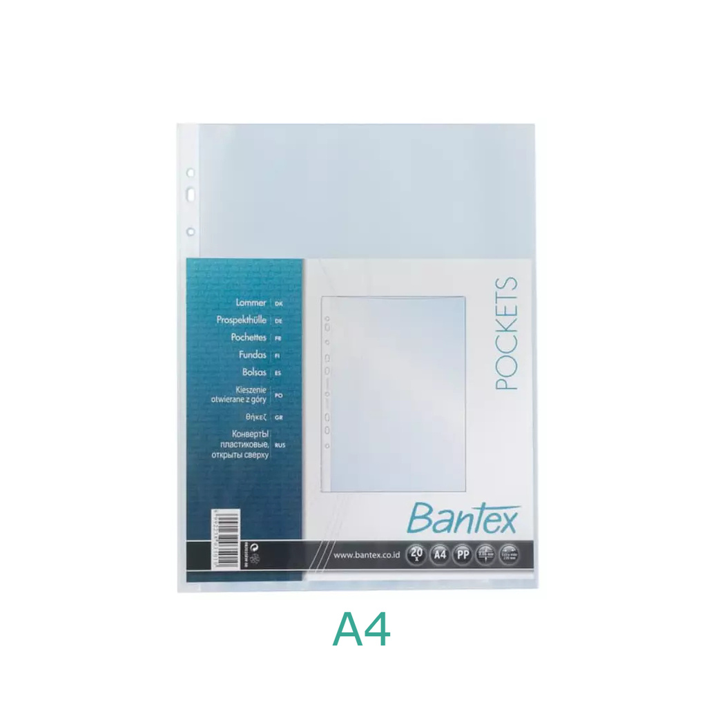 

Bantex Pocket A4 8035 08 Tebal 0.06mm Anti Glare - 20 lembar