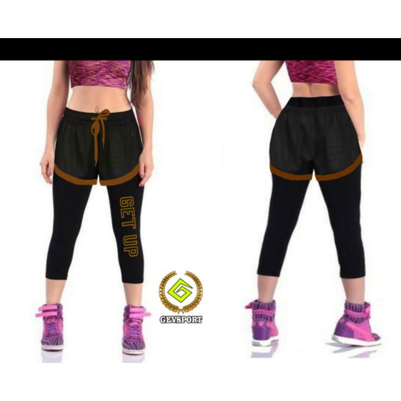 Legging 7/8 celana jaring gevsportwear / celana gevsportwear / setelan zumba senam aerobic