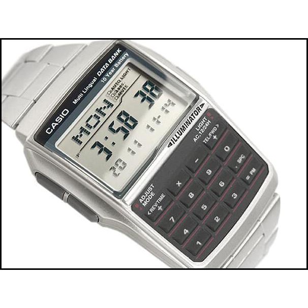 Jam Tangan Casio Calculator Data Bank Original Pria-Wanita Dbc-32D