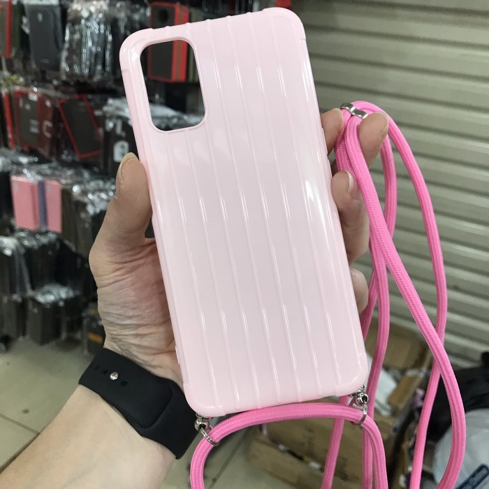 OPPO A53/A33 2020 SLING CASE WITH GANTUNGAN NEW BERWARNA SILIKONE