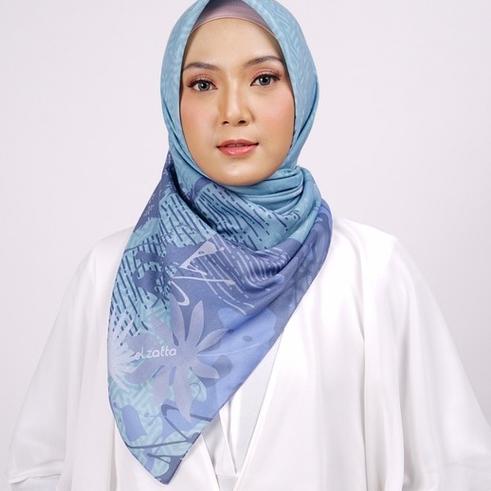 Elzatta Jilbab Segi Empat Scarf Motif Premium Obelia Jaliya - RUB.21Jl22ᴳ