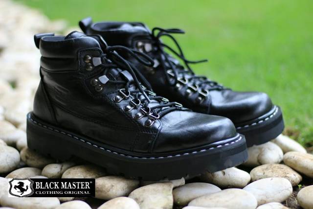 HARDROCK - BLACK MASTER ORIGINAL | Sepatu Kulit Asli Boots Biker Original Jungle Touring Adventure