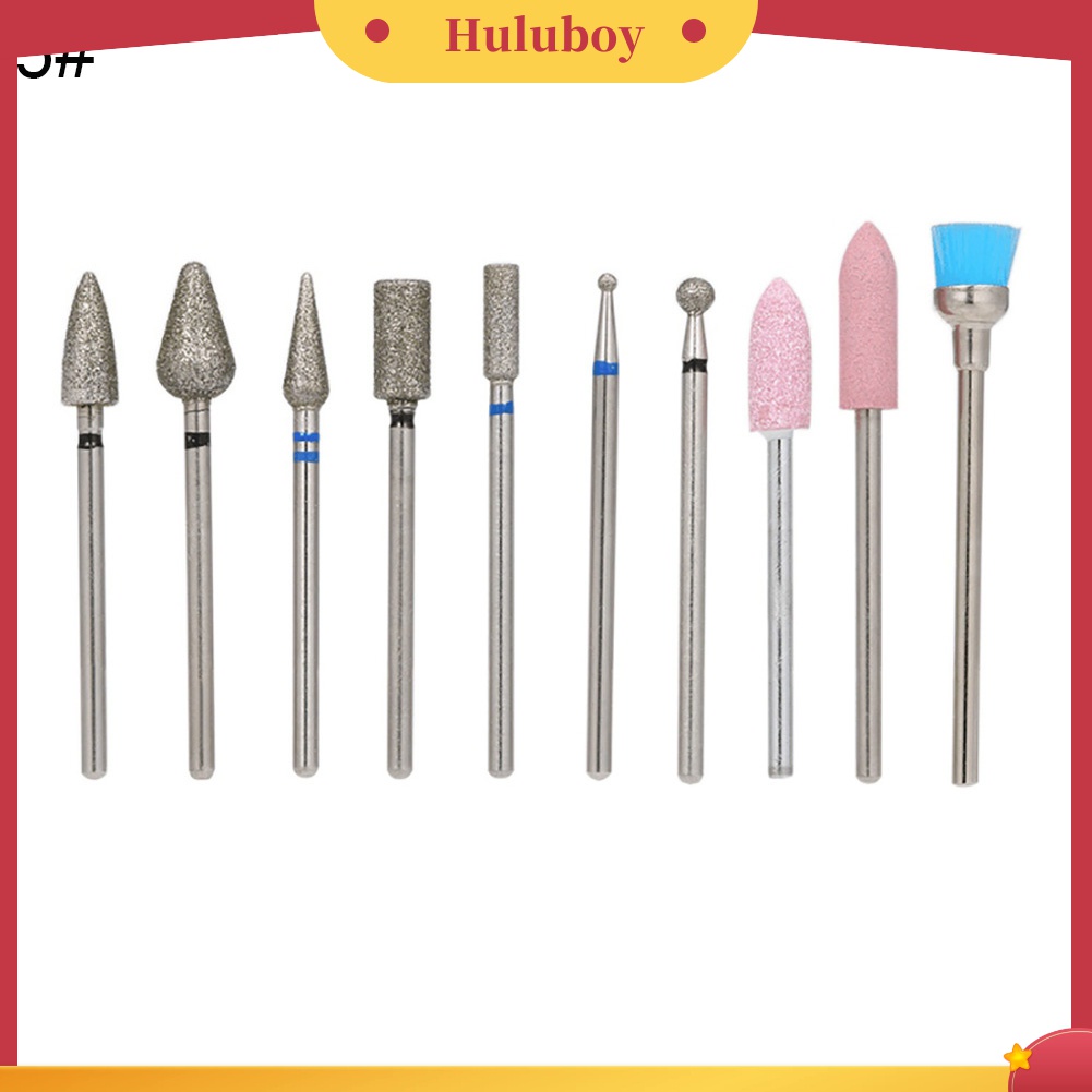 Huluboy Huluboy♡ 10pcs Mata Bor Pengikir Kuku Untuk Manicure / Pedicure