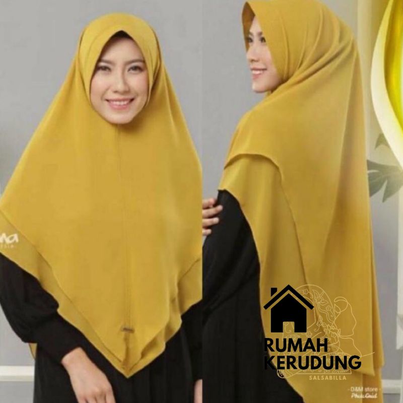 ❤️ RK SALSABILLA ❤️ HIJAB/KHIMAR SYAR'I CERUTY BABYDOLL 2 LAYER (L) JUMBO ORIGINAL ELHASNA / KHIMAR 