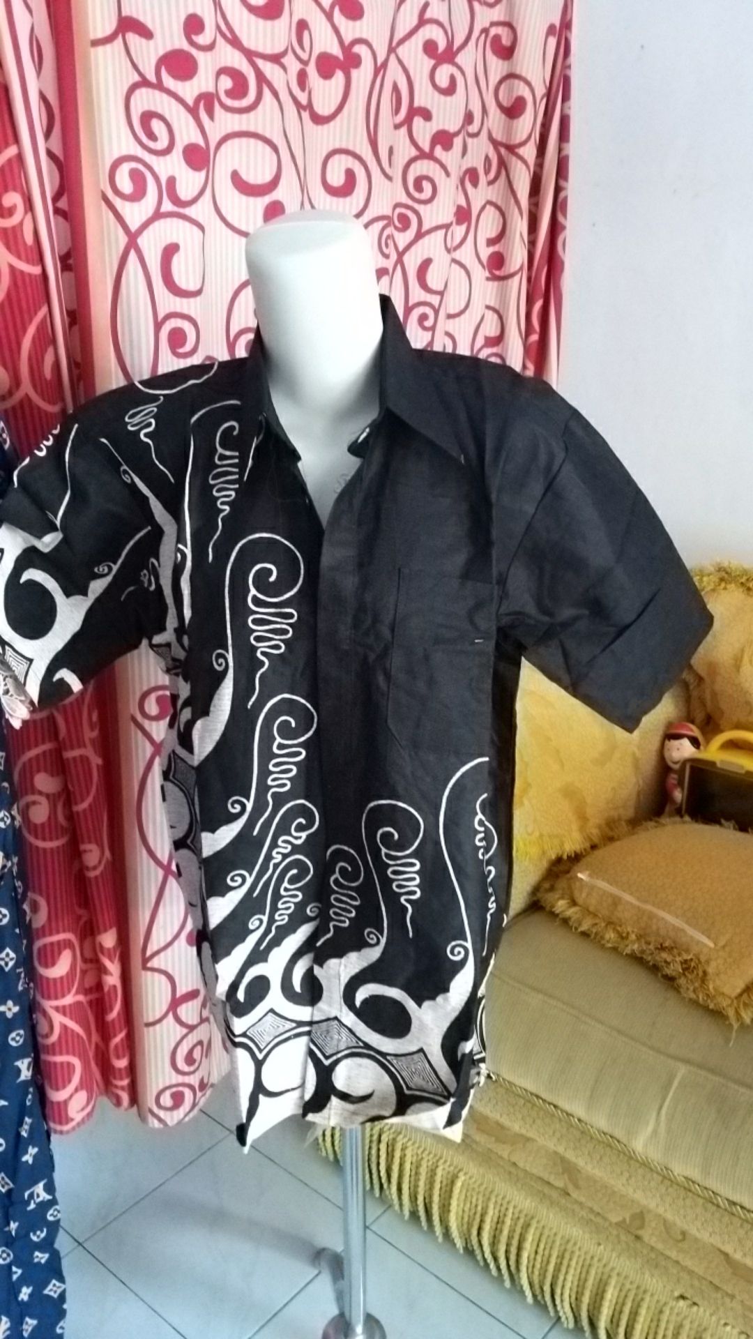 New Arrival Distro Batik Wanita Bordir Sogan Hrb026 Batikaf Notoarto Batik Ipnu-ippnu Hem Pria Bel