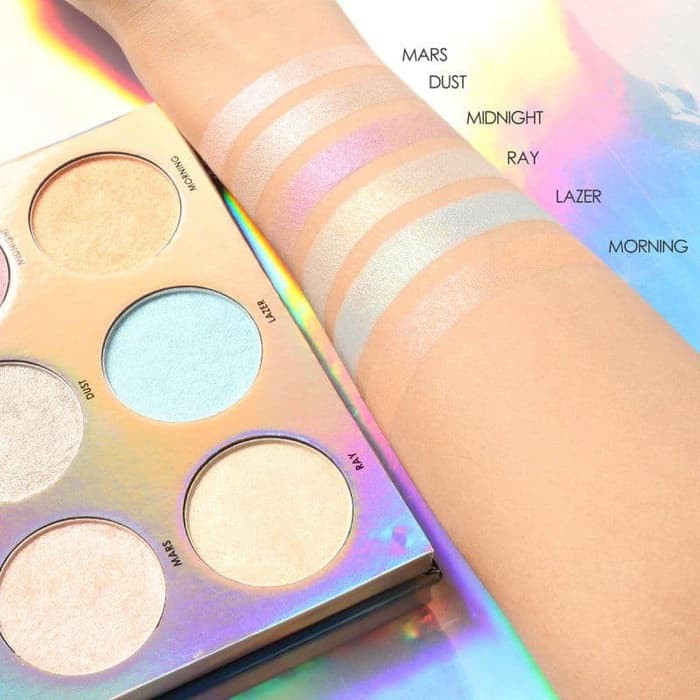 FOCALLURE Shimmer &amp; Highlighter Palette 6 Colors Northern Light ORI