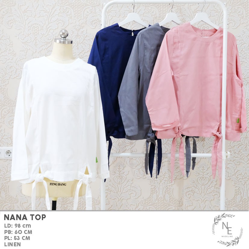 BAJU ATASAN BASIC BLOUSE WANITA MUSLIM & CASUAL - NANA TOP