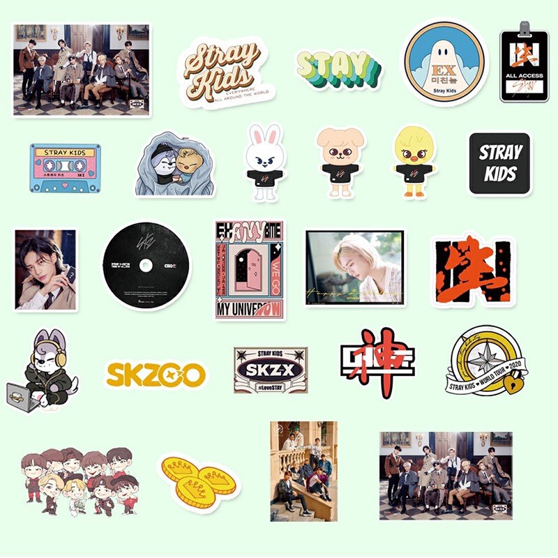 95pcs / set Stiker Graffiti Stray Kids Untuk Koper / Handphone