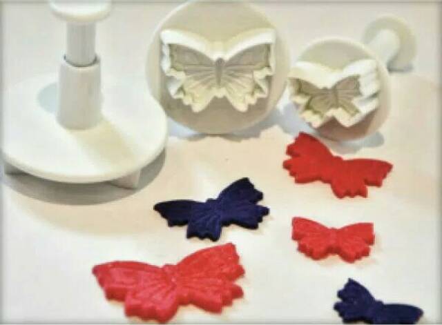 Plunger cutter butterfly cookie cutter cetakan kupu-kupu