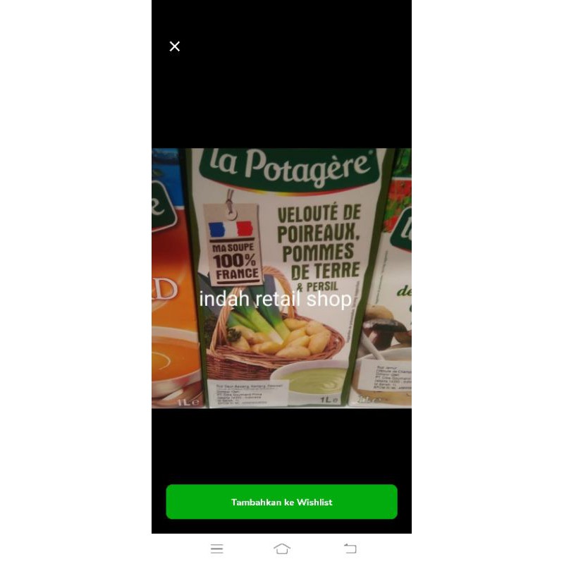 

La Potagere Leeks Potato Parsley soup 1lt