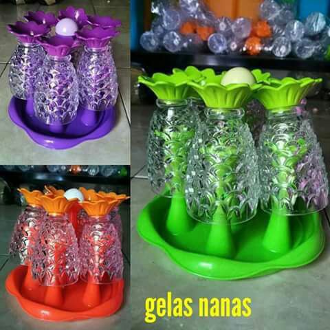 GELAS IKAN / GELAS NANAS SET