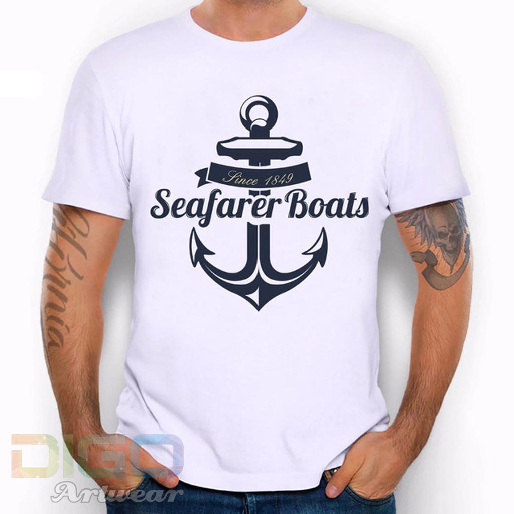 BERKUALITAS Baju Tshirt Kaos JANGKAR ANCHOR PELAUT Keren Baju