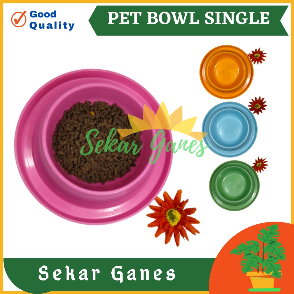 Pet Bowl Singel Anti Semut Tempat Makan Minum Anjing Kucing Kelinci Hewan Peliharaan Mangkuk Mangkok Cepuk Wadah Pakan Hewan Pet Bowl Dispenser