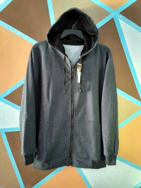 Jaket hoodie polos jumbo