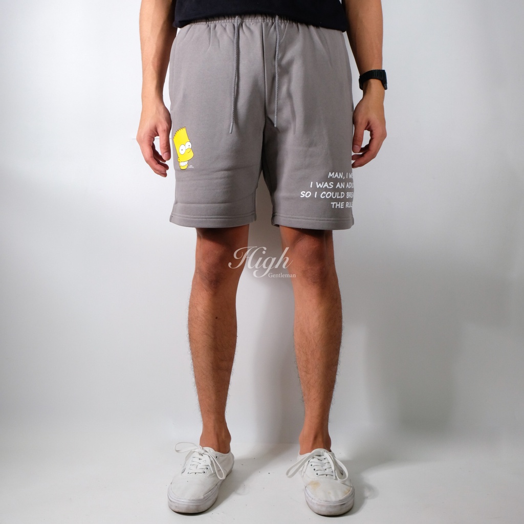 ADLV x Simpsons Bart Short Pants Grey 100% Original