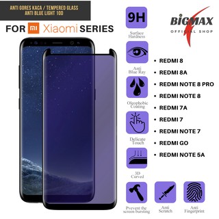 Tempered Glass Anti Blue L   ight Blue Ray 9H 10D Full Xiaomi