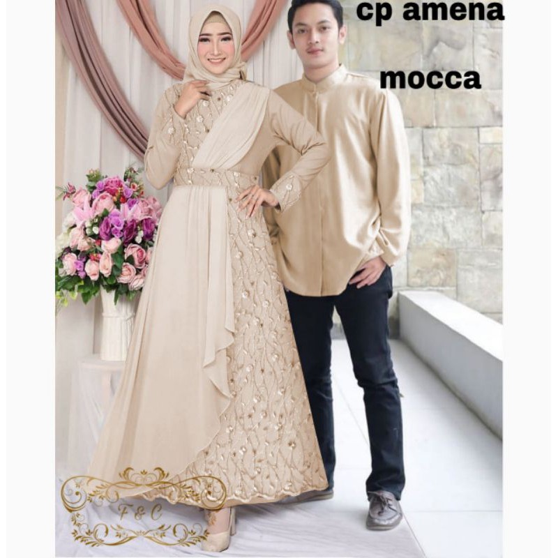 2 UKURAN L XL COUPLE CP AMENA BRUKAT / GAMIS MAXY ZELINE BRUKAT FEHM