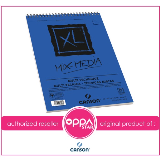 

(DISKON TERMURAH) Canson XL Mix Media A3 30s - Kertas Gambar Watercolor