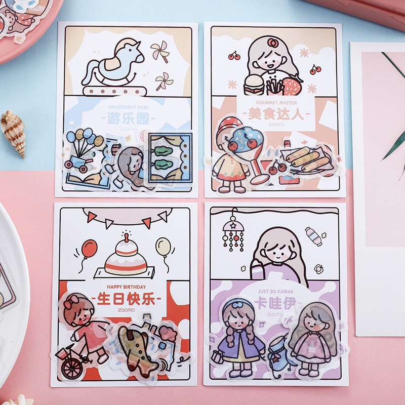 

Sticker Jurnal Sticker Bujo Scrapbook Cute Girl Kawaii
