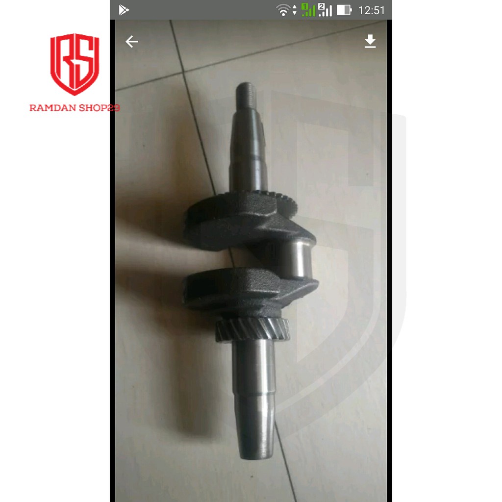 Crankshaft gx 200 drat luar dan drat dalam