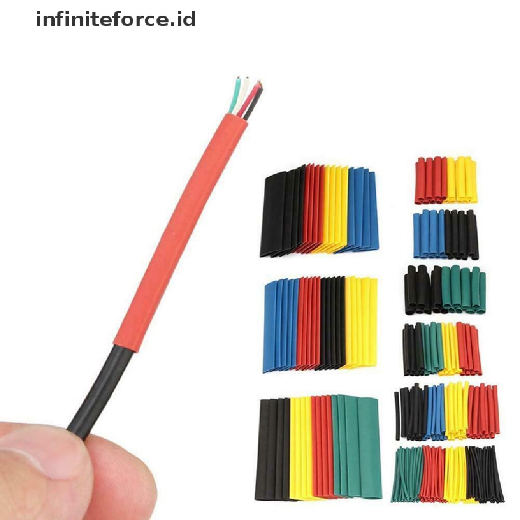 (Infiniteforce.Id) 164pcs Tabung Heat Shrink Pembungkus Kabel