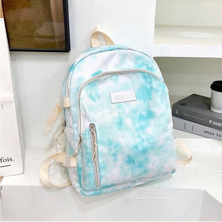 TAS RANSEL WANITA KANVAS TIE DYE BIRU MERVALE TA599B2 BACKPACK CEWEK BESAR KOREA GENDONG SEKOLAH PUNGGUNG KULIAH KERJA FASHION REMAJA KEKINIAN MURAH BRANDED BATAM PREMIUM