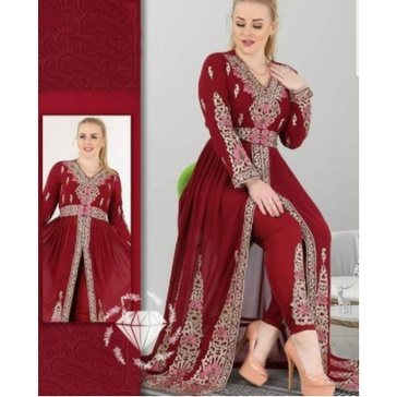 Baju Gamis Muslim Terbaru 2021 2022 Model Baju Pesta Wanita kekinian Bahan Brokat Kondangan remaja