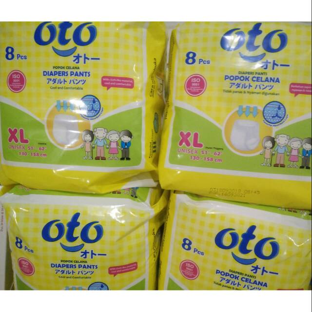 Pampers celana dewasa ukuran xl isi 8
