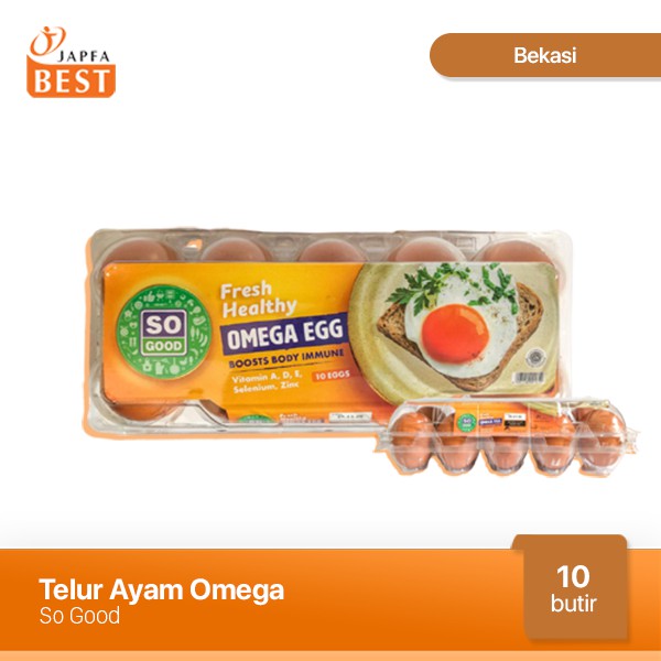 Telur Ayam Omega / Fresh Healthy Omega Egg So Good  - 10 Butir