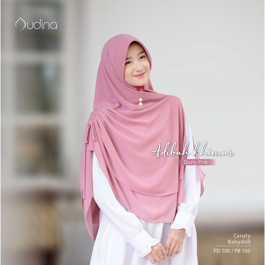 JILBAB INSTAN KHIMAR DUA LAYER SERUT BELAH JILBAB KHIMAR CERUTTI ADIBAH KHIMAR LIVIA