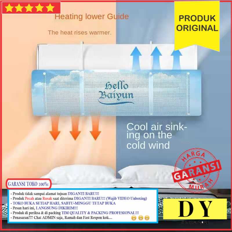 GARANSI Penutup Cover Pengarah Pengatur Arah Hembusan Angin AC Adjustable Windshield Deflector