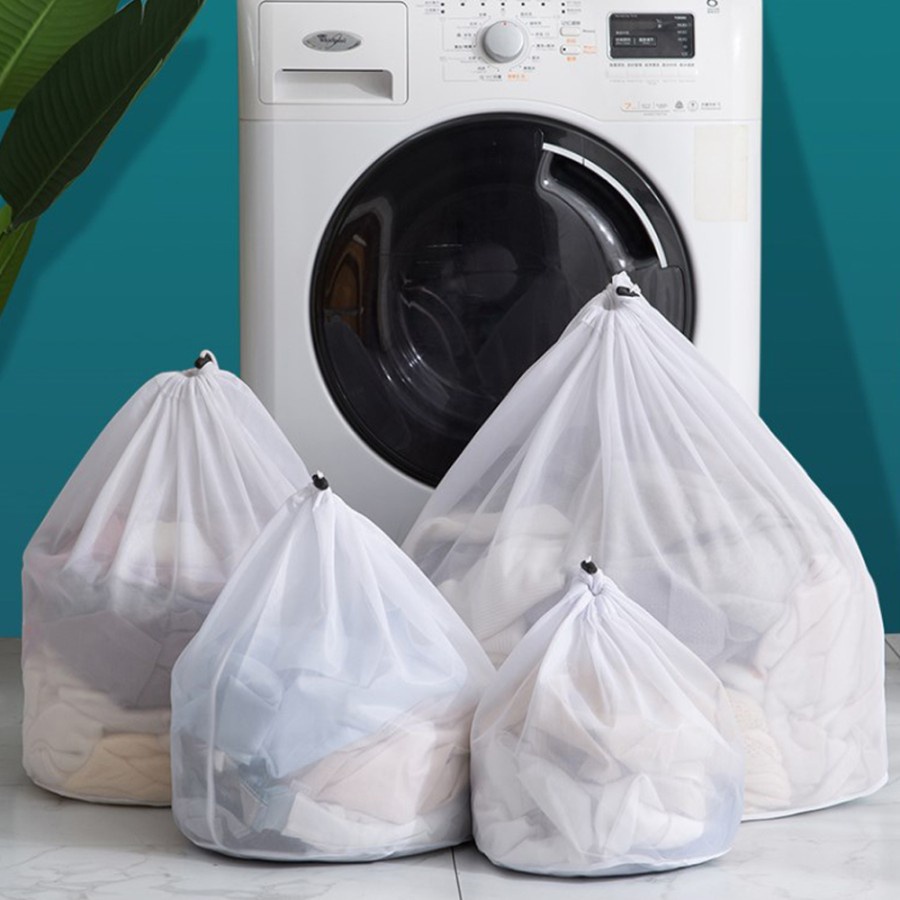 Laundry Bag Serut Kantong Jaring Net Baju Pakaian Bra Kotor Mesin Cuci