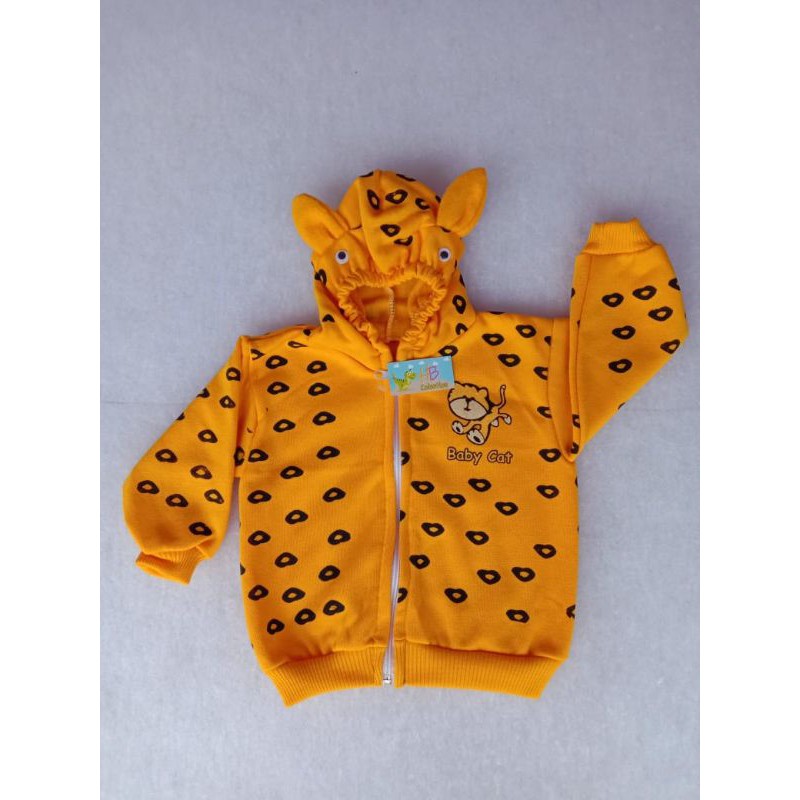 Jaket Bayi Motif Baby Cat-Kuning