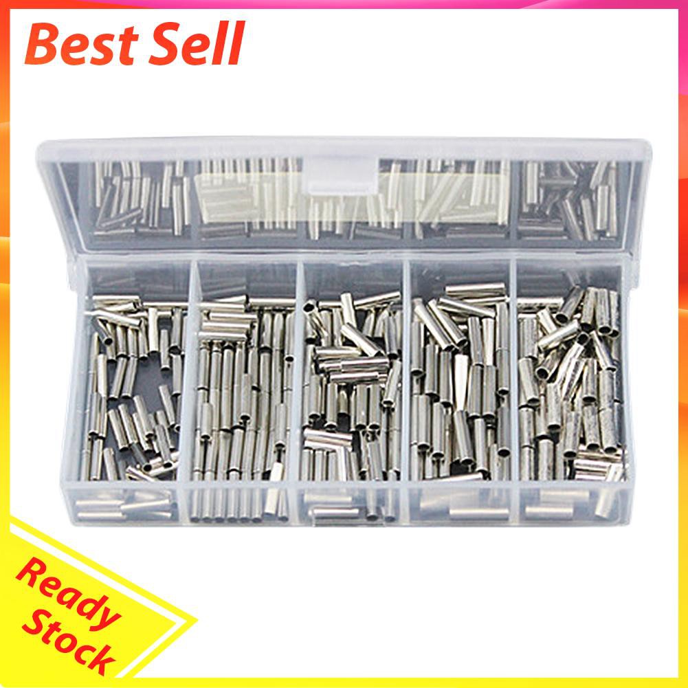 Hotbrand Barrel Crimping Sleeves Fishing Line Wire Leader Copper Tube Connector