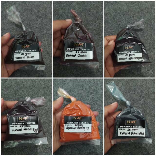 Hisperingin_ Pewarna Tie Dye Remasol Perbungkus 25 Gram Merk Remasol Asli