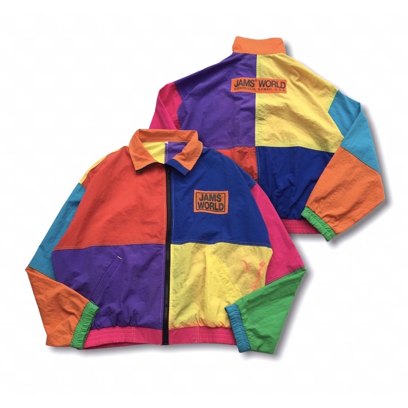 JAKET JAMS WORLD SECOND VINTAGE COLOURBLOCK